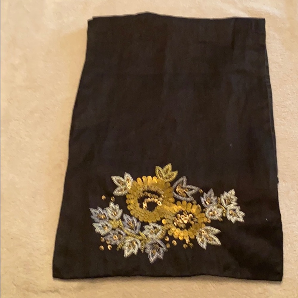 Liz Claiborne Long Embellished Scarf NWT